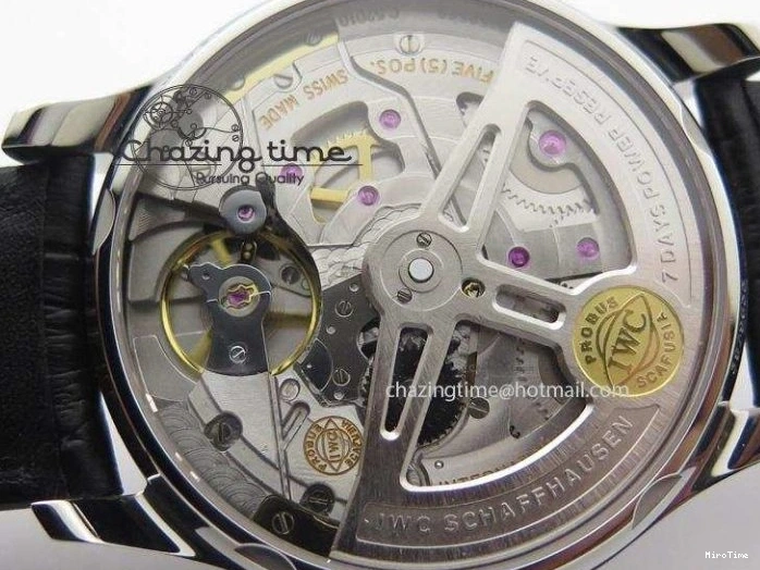 MIROTIME 0412 Practical Portuguese Real PR IW500109 ZF 1:1 Best Edition Black Dial On Black Leather Strap A52010 V 7308